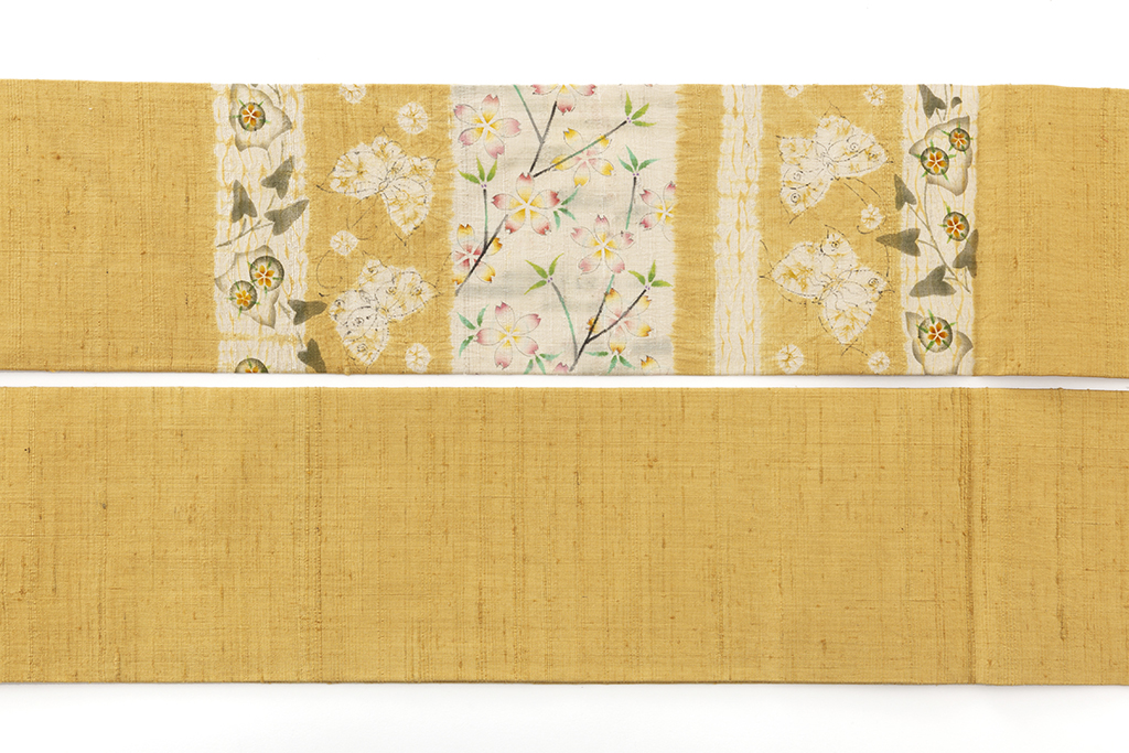 作家不詳 型絵染 紬九寸名古屋帯 | 特選きものコレクション