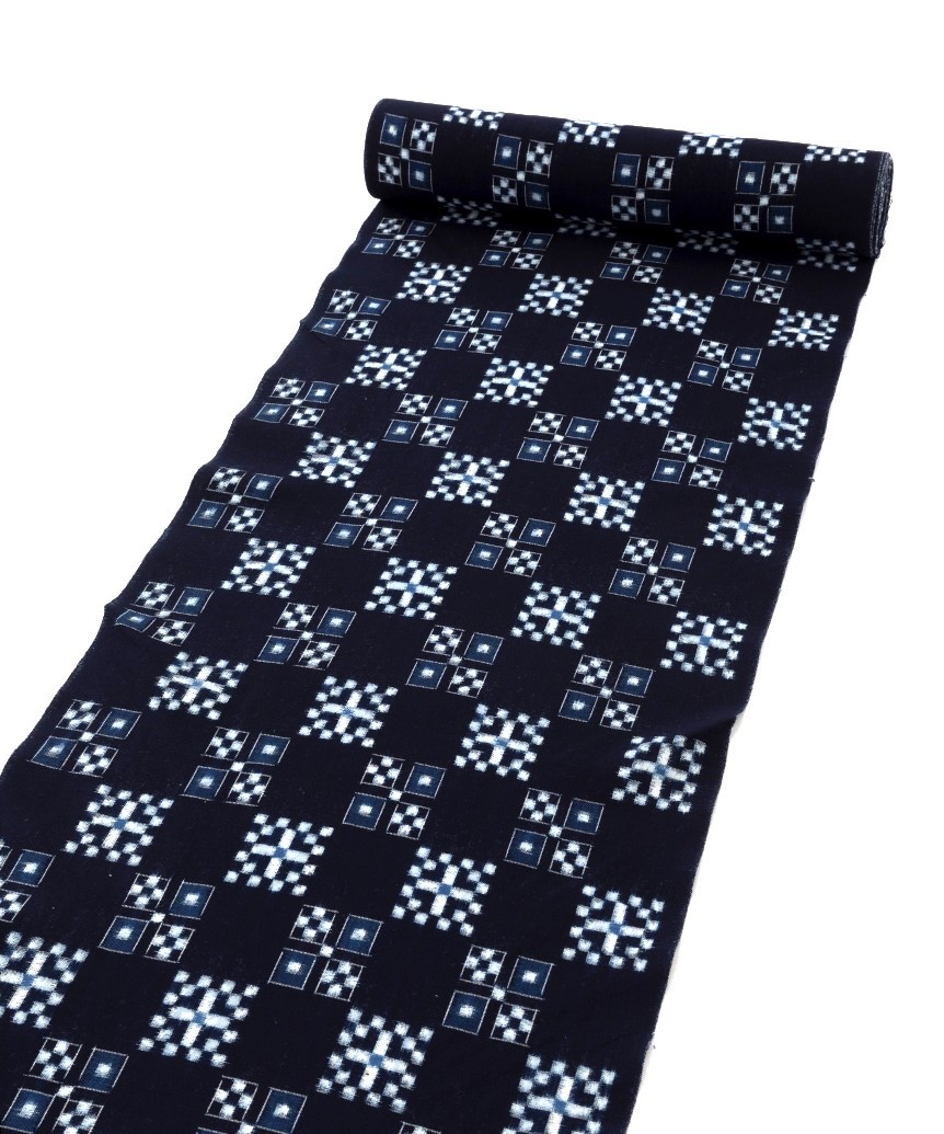 小川内龍夫作 重要無形文化財 久留米絣 着尺 未仕立て品 | 特選きもの