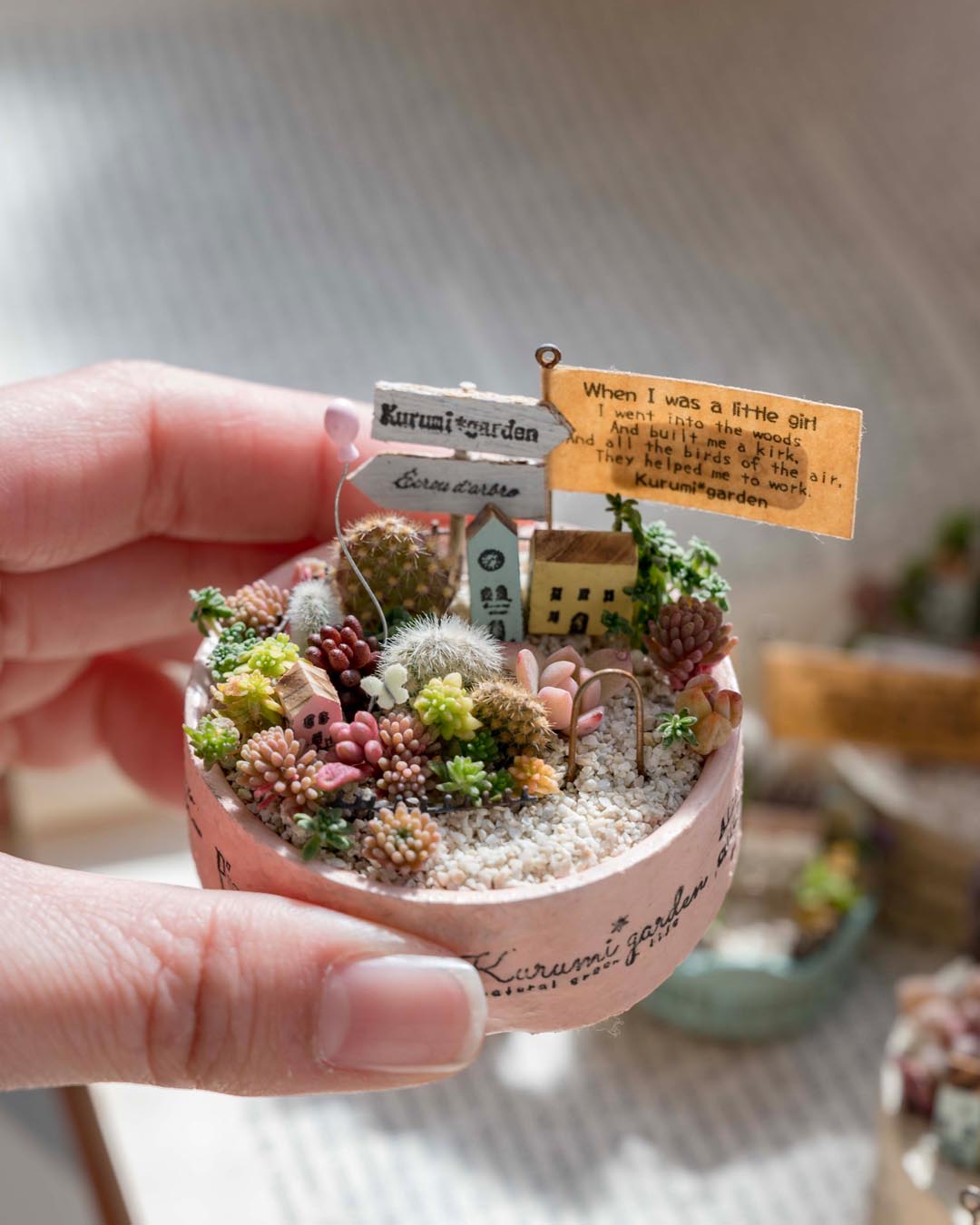 くるみガーデン個展 「小さな木のお家と植物たちの町」2/13-2/26, 2023