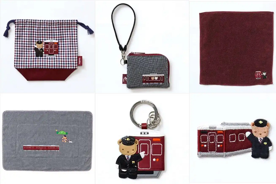 新品 familiar×阪急電車コラボキーリング ファミリア 阪急電車