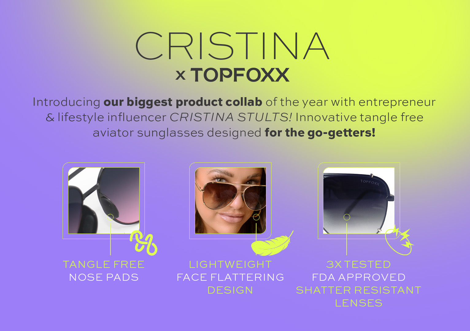 Cristina Tangle Free Aviators - Mirrored Pink – TopFoxx