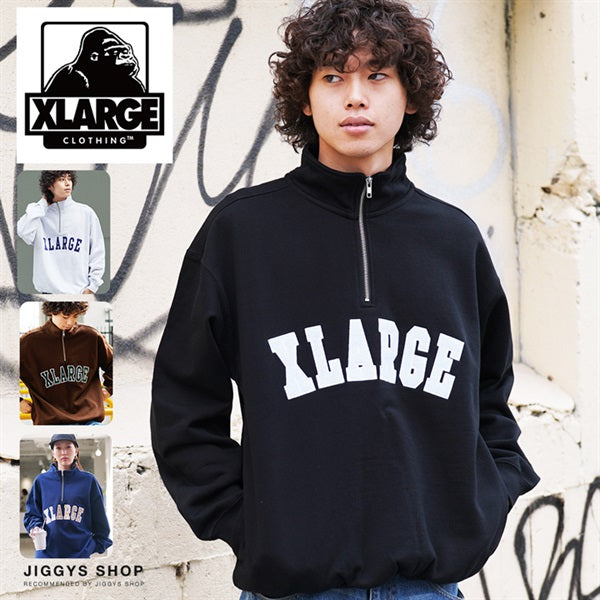 XLARGE(エクストララージ)HALF ZIP PULLOVER SWEAT【クーポン対象外