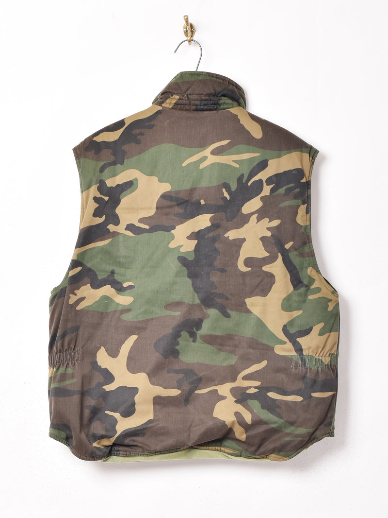 カモフラージュ柄 中綿入り ベスト – 古着屋Top of the Hillのネット