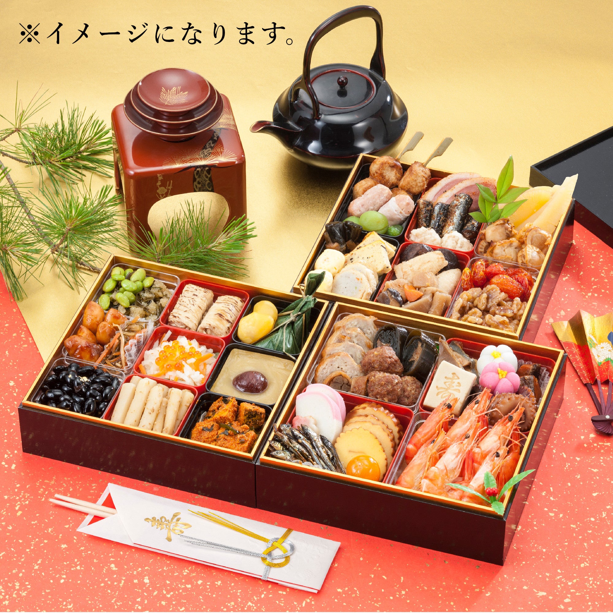 7寸紙重箱 黒内金 – TOTALウェブショップ