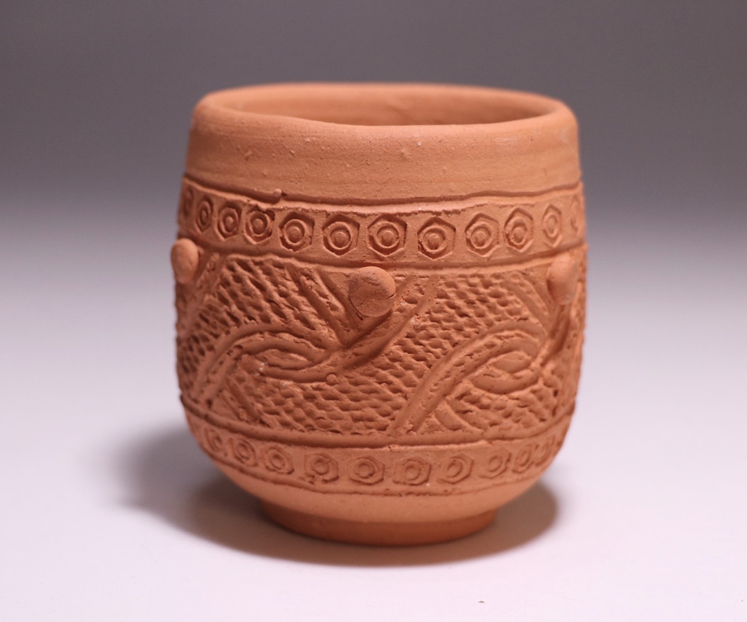 各見政峯 作 「備前酒呑 縄文」 ～備前焼専門卸小売店 川口陶楽苑～