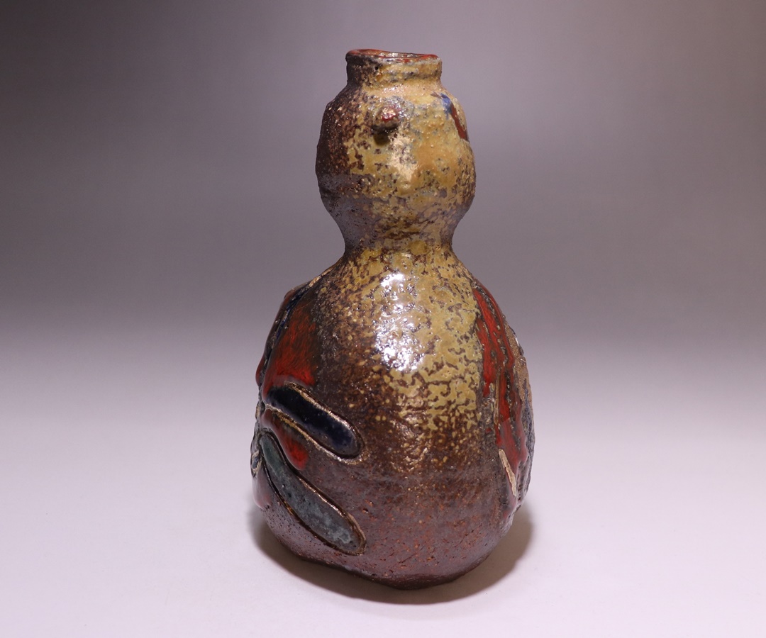 安倍安人 作 「彩色備前瓢徳利」 ～備前焼専門卸小売店 川口陶楽苑～