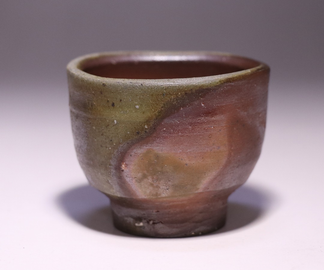 人間国宝 藤原雄 備前花入 備前焼 共箱(四方桟盛蓋) y90 人間