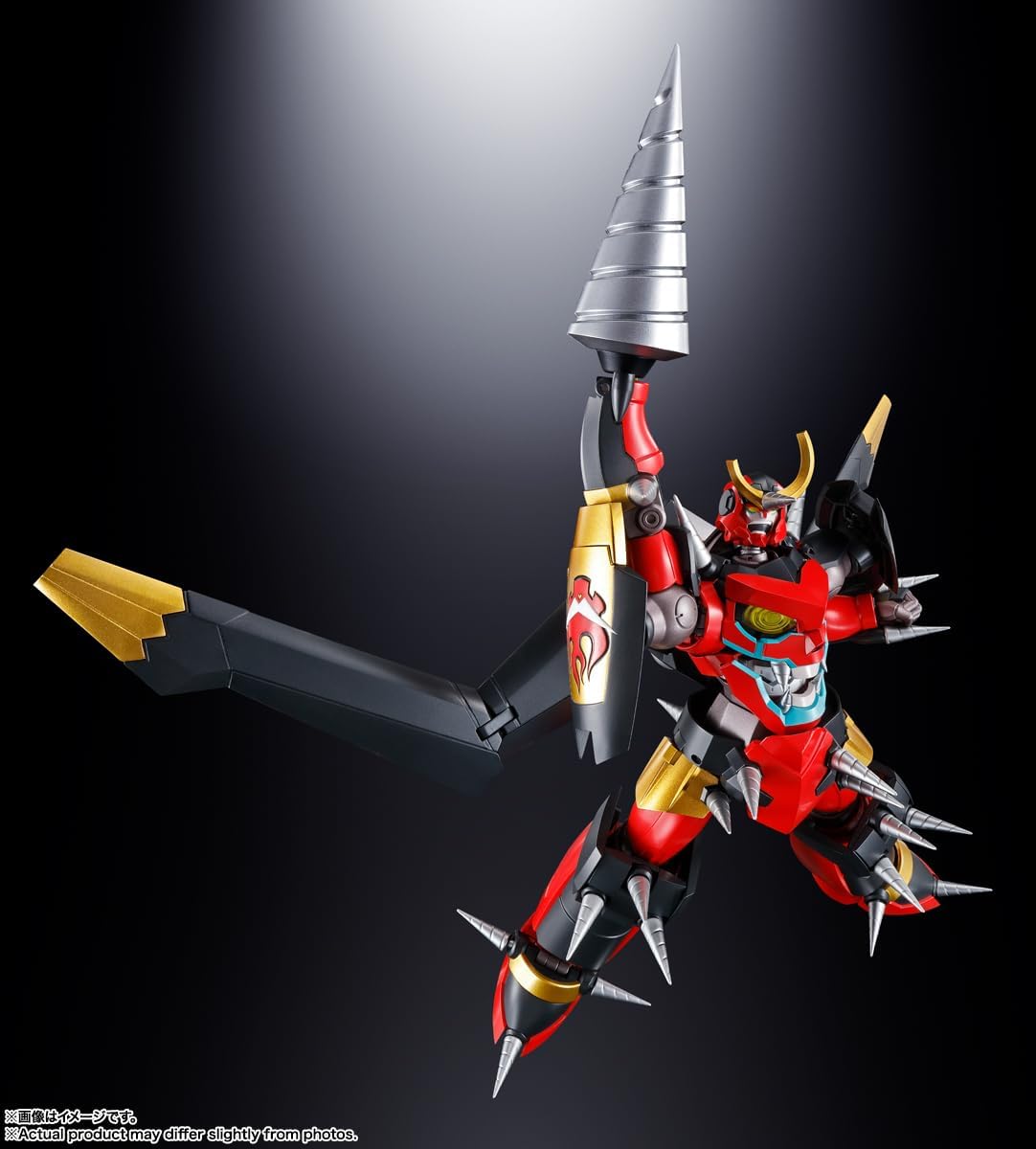 Bandai Soul of Chogokin GX-107 Gurren Lagann and Giga Drill Set Action