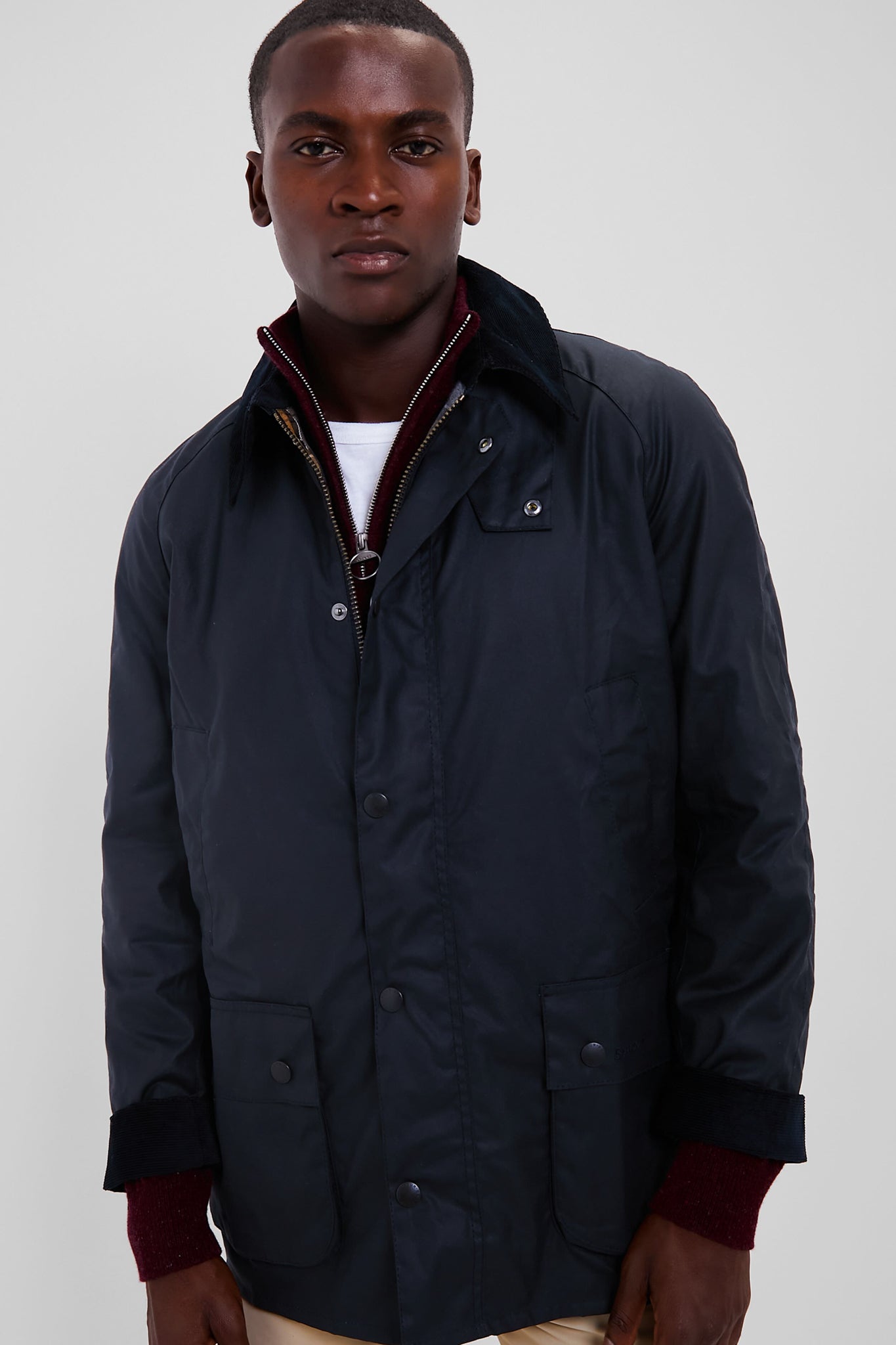 Navy Ashby Wax Jacket | Barbour