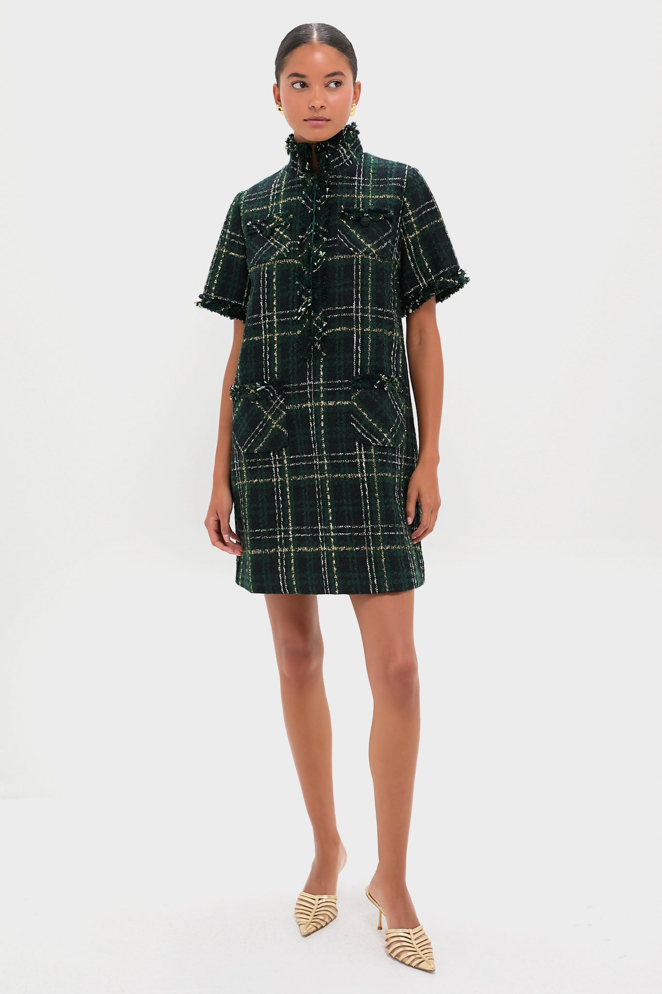 Green Tweed Ophelia Dress | Pomander Place