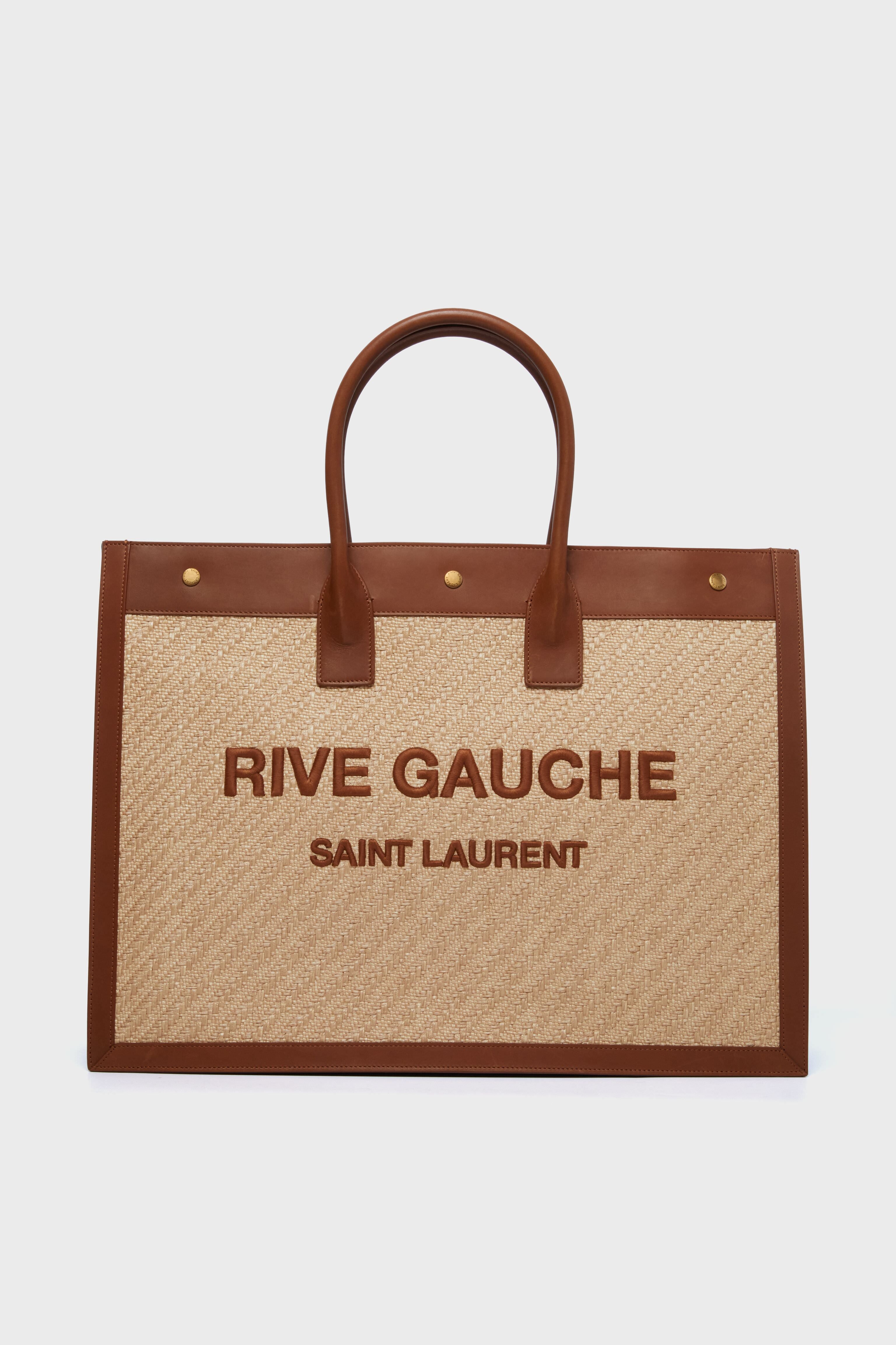 Saint Laurent Natural Sand Rive Gauche Tote Bag | Tuckernuck