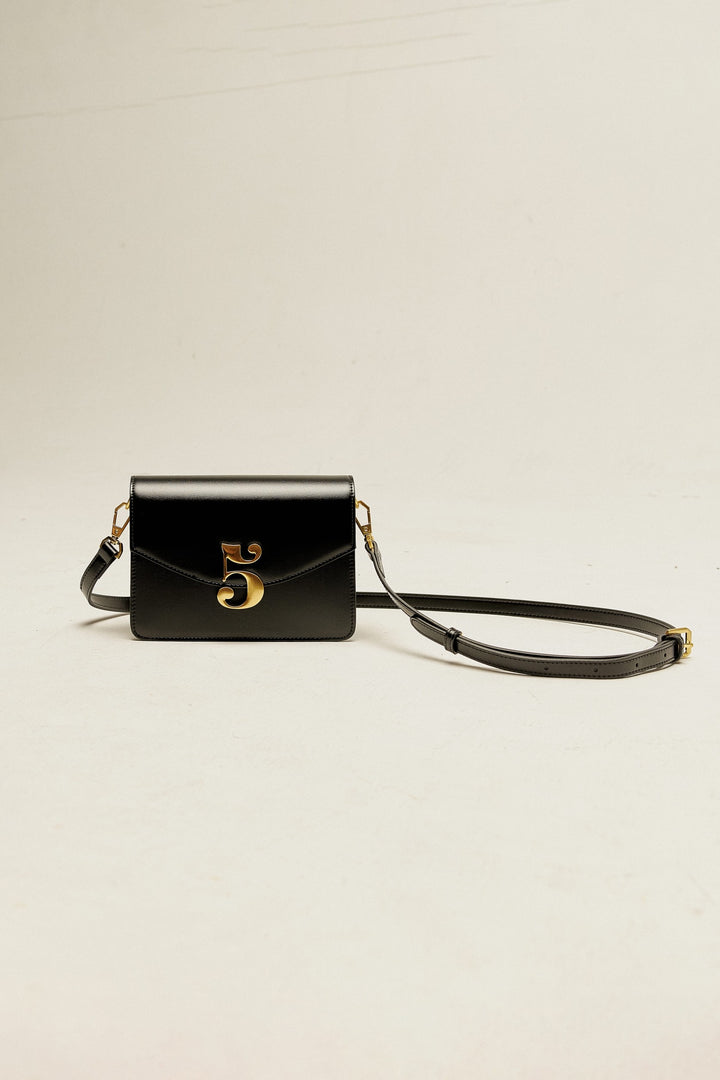 No.5本革ショルダーバッグ-Black – Tnewties