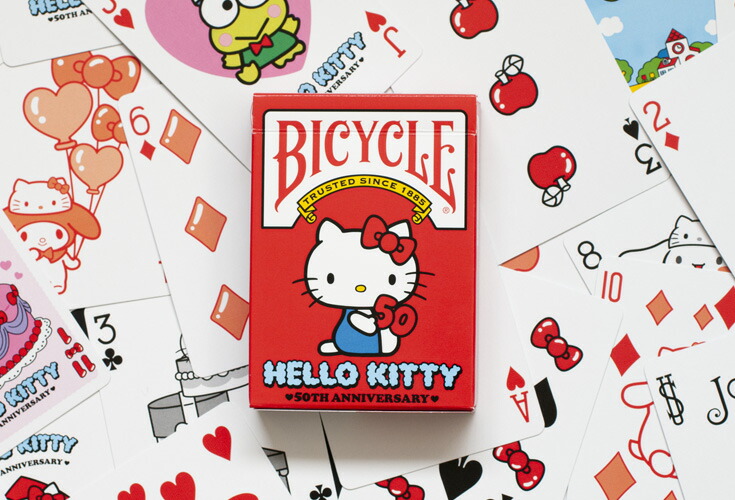 楽天市場】【トランプ】BICYCLE HELLO KITTY 50TH ANNIVERSARY