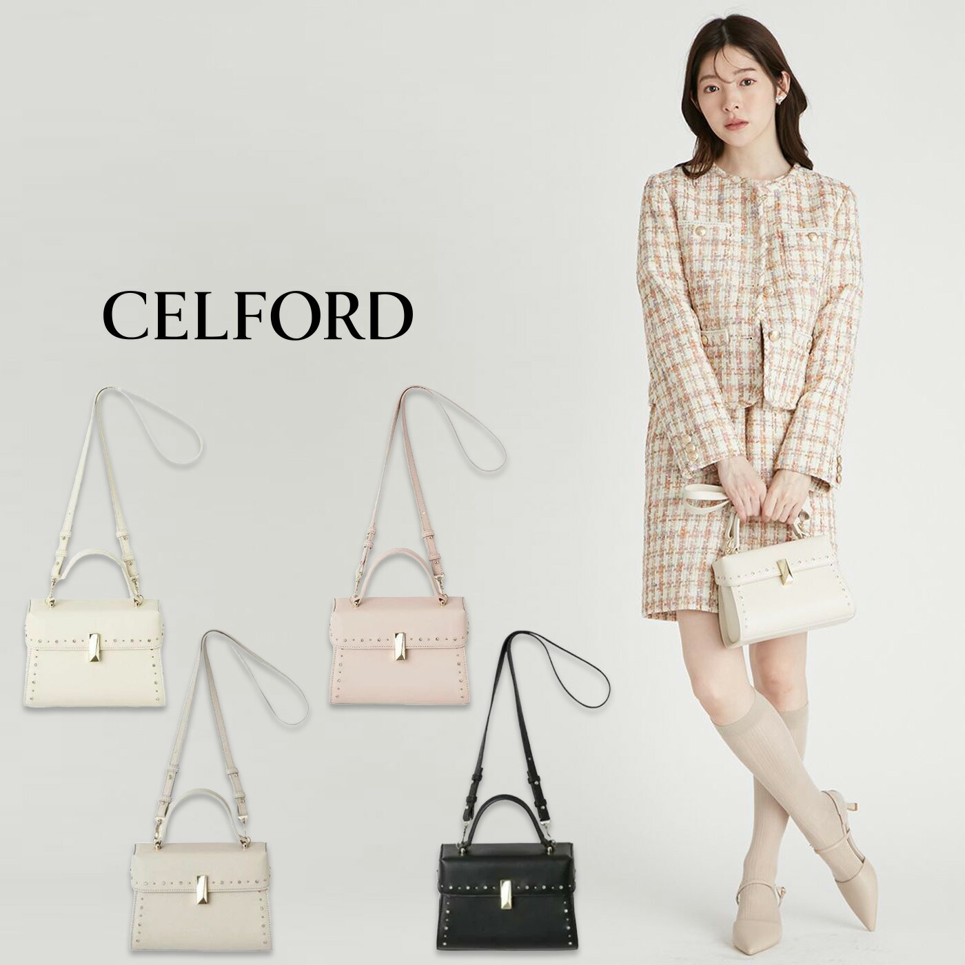 楽天市場】セルフォード CELFORD リュタン ビジュースタッズポシェット