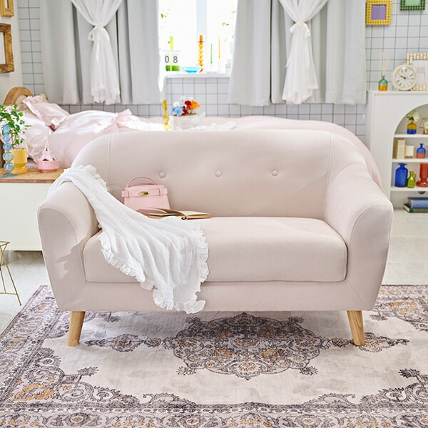 楽天市場】【直送】コンパクトラブソファー／エメル｜姫系 かわいい