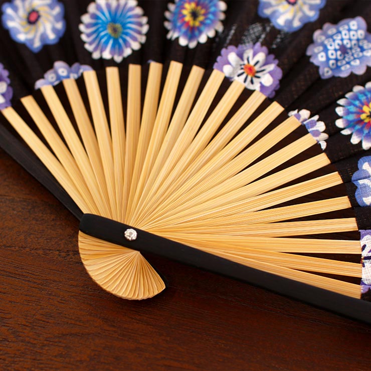 楽天市場】[扇袋セット] 扇子 染骨 彩MON（花紋/1095s） 化粧箱 花柄