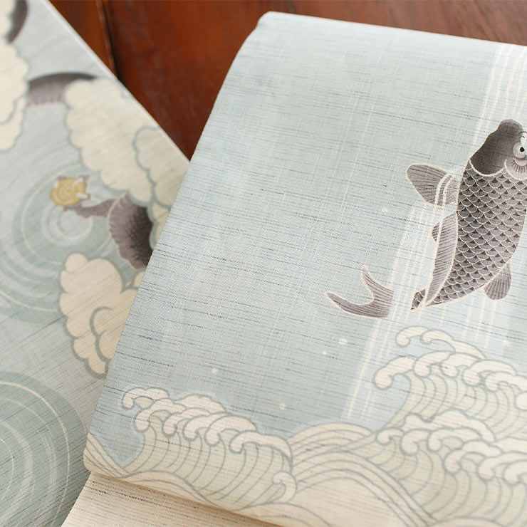 楽天市場】＼WeekendSale開催中!／当店限定!! [夏帯] 夏名古屋帯 鯉の