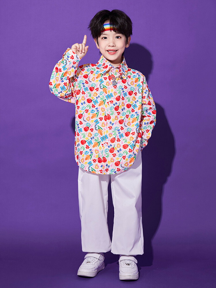 楽天市場】花柄 総柄シャツ 前開きシャツ カジュアルセット 団体服