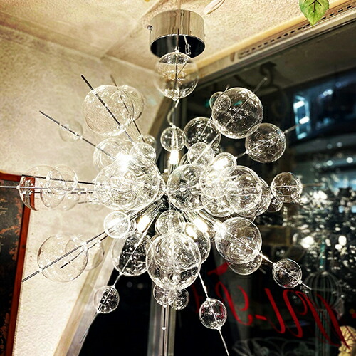 楽天市場】バブルシャンデリア 照明 おしゃれ スタイリッシュ クローム