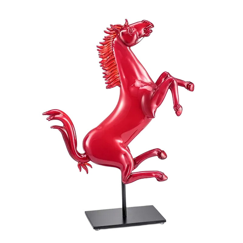 楽天市場】イタリア製 ザネッティ社 赤い跳ね馬像(台座付) AZ2-F-R