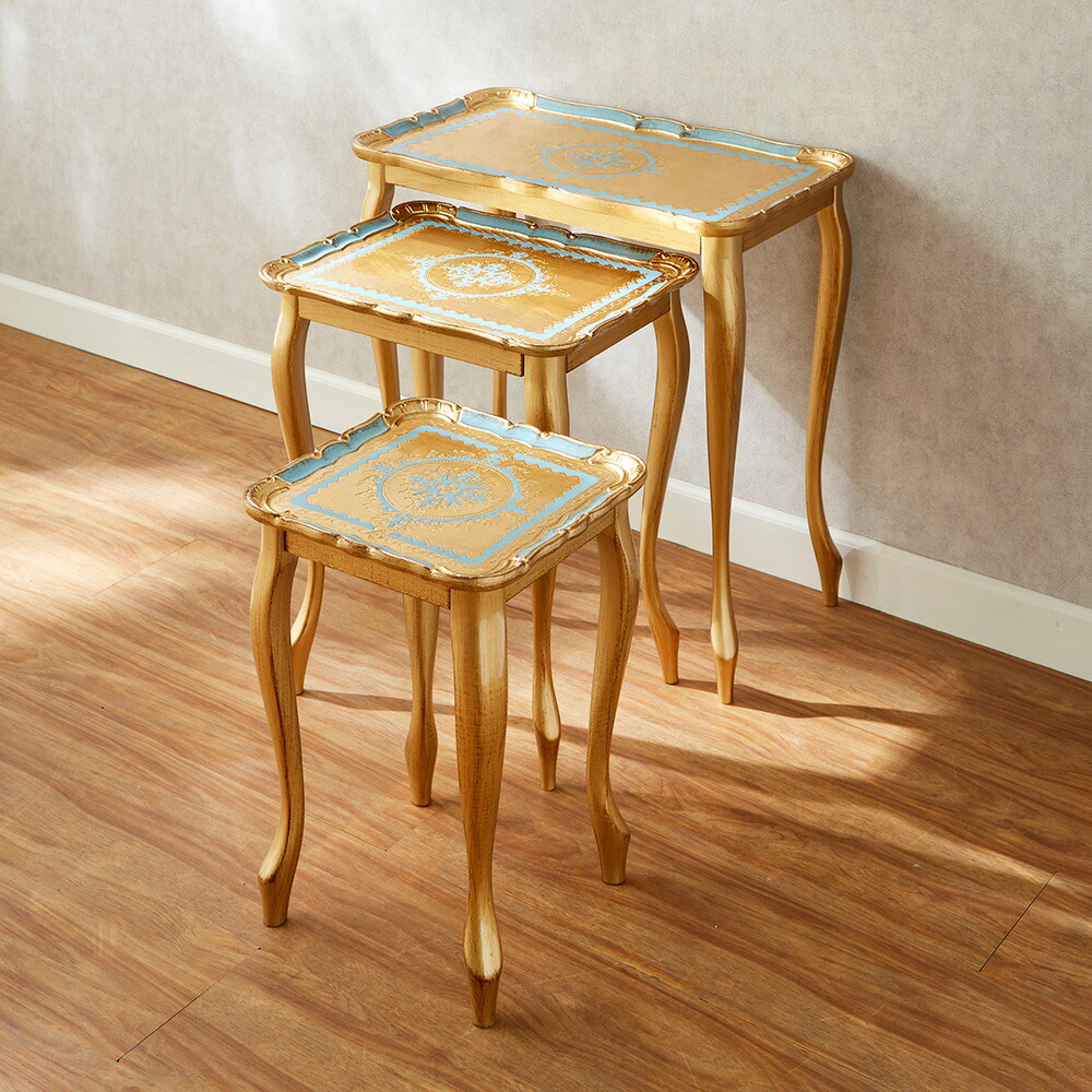 楽天市場】ネストテーブル サイドテーブル アンティーク 風 おしゃれ