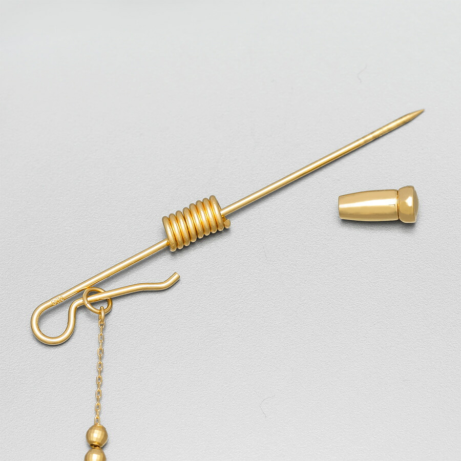 楽天市場】ピンブローチ ブローチピン 18金 イエローゴールド