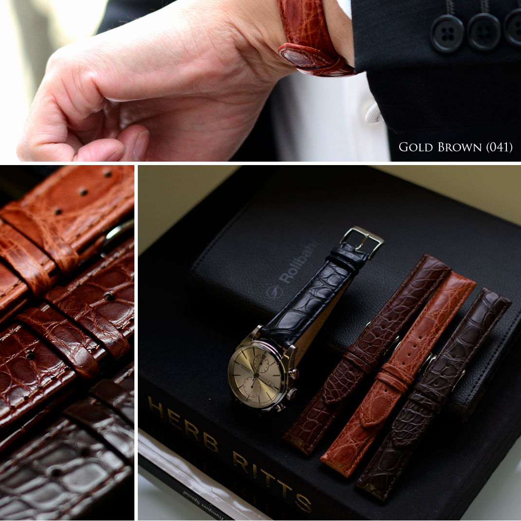 楽天市場】時計ベルト 時計 ベルト カイマン(ワニ革) カイマンクロコ