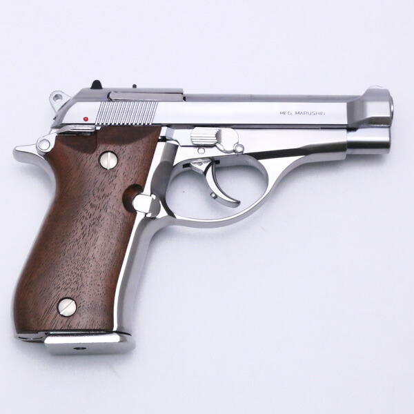 楽天市場】マルシン M84 木製グリップ付 シルバーABS モデルガン完成品