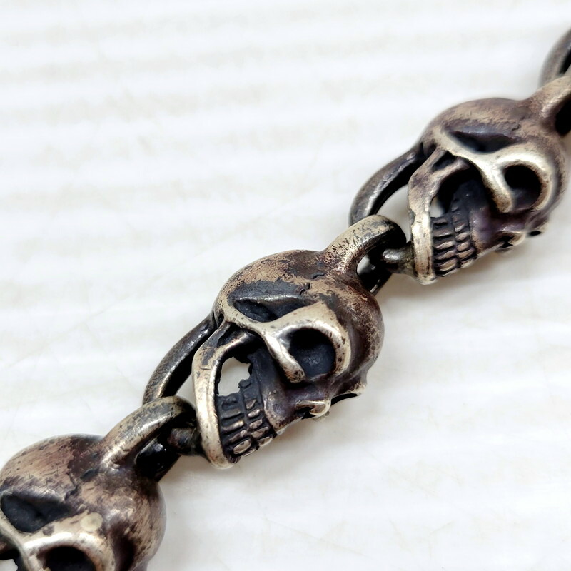 楽天市場】【中古品】【メンズ】 GABORATORY SV925 7 SKULL BRACELET