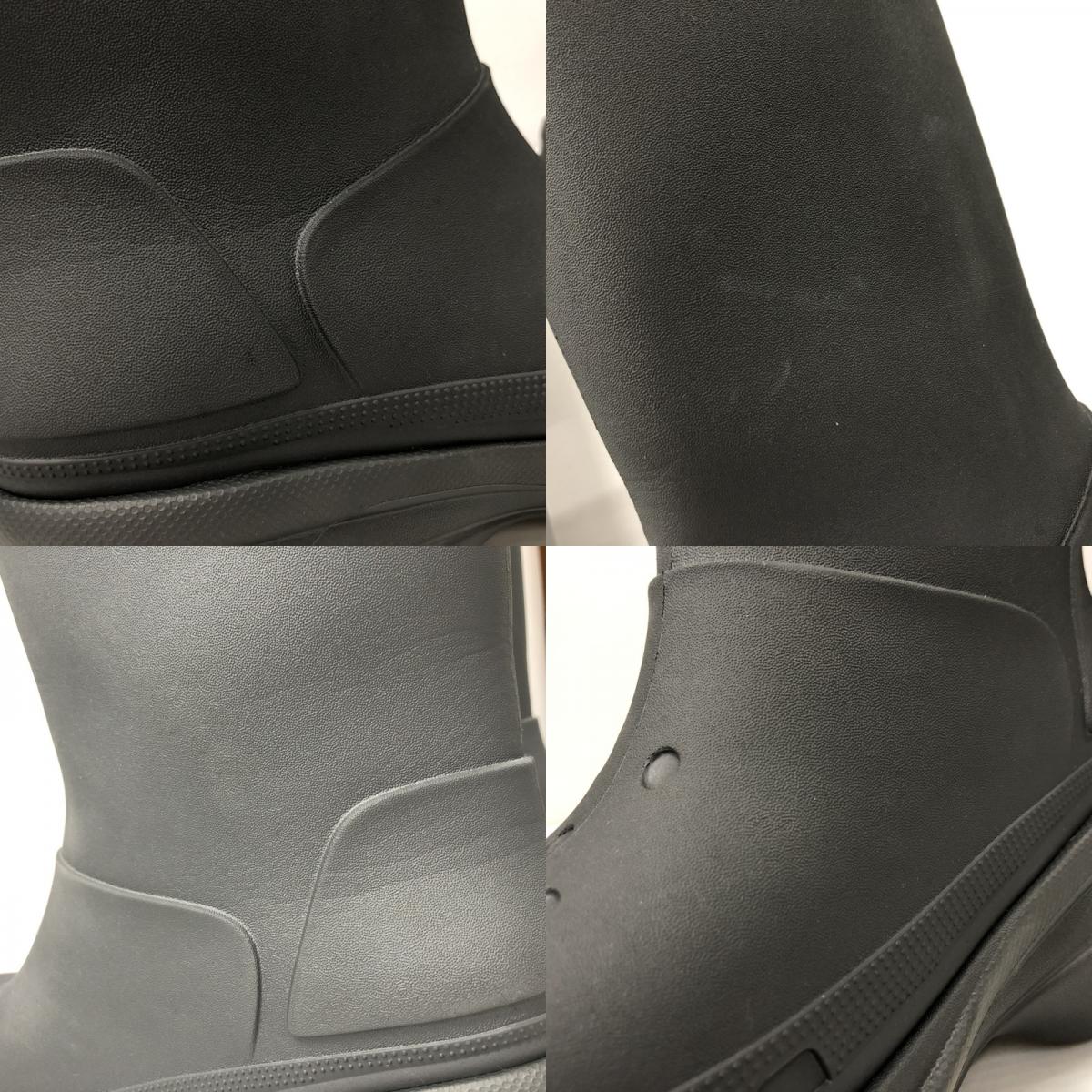 超美品BALENCIAGAバレンシアガクロックスレインブーツグレー