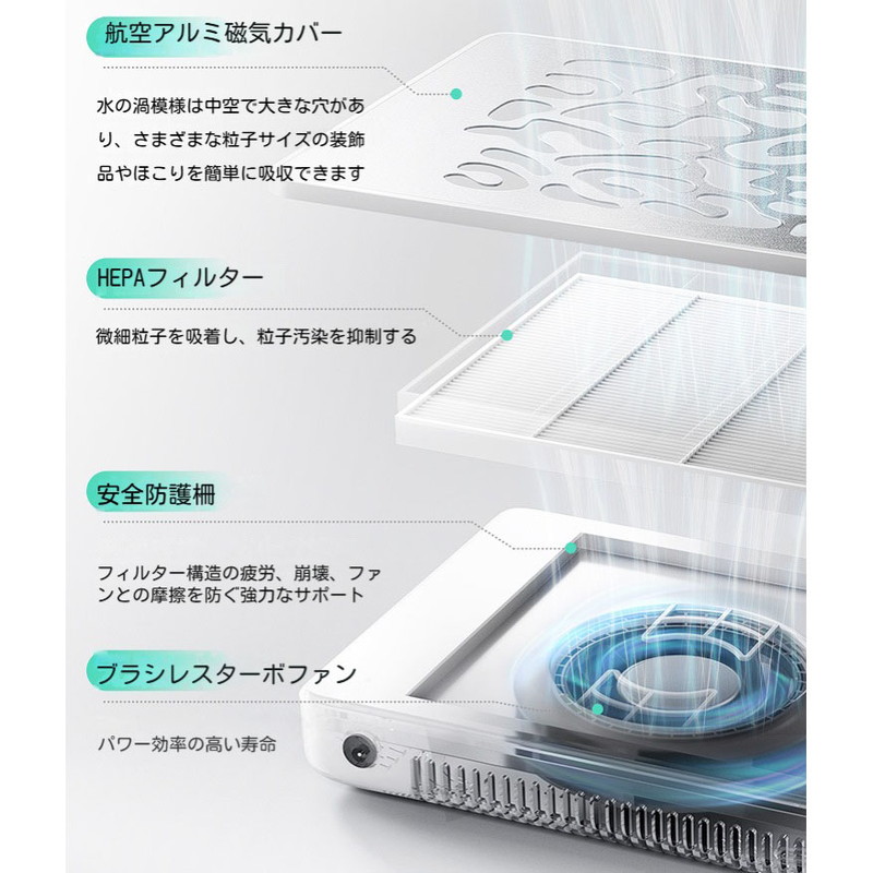 楽天市場】L'UGX ネイル 集塵機 ネイルダストコレクター 4000RPM回転数