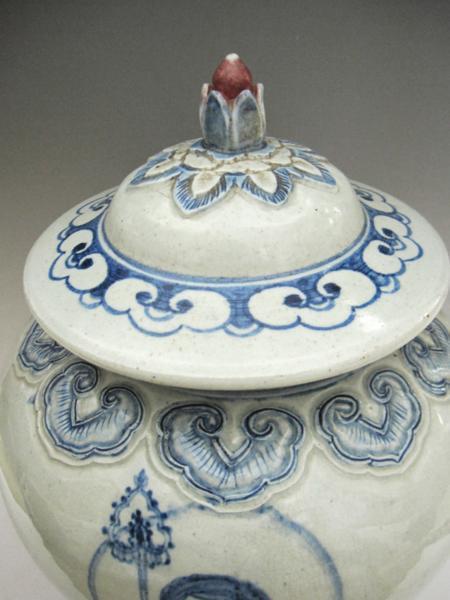 楽天市場】李朝 青花仏文蓋付壺 全高36cm 韓国 朝鮮 陶磁器 希少 地蔵