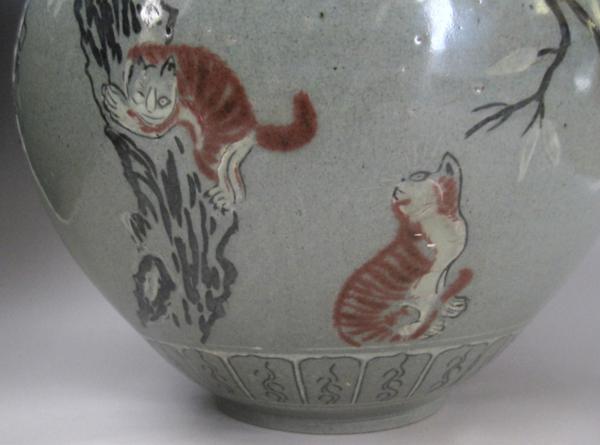 楽天市場】高麗青磁 辰砂 動物文壺 猫 鳥 高さ約24cm 李朝 陶磁器 韓国