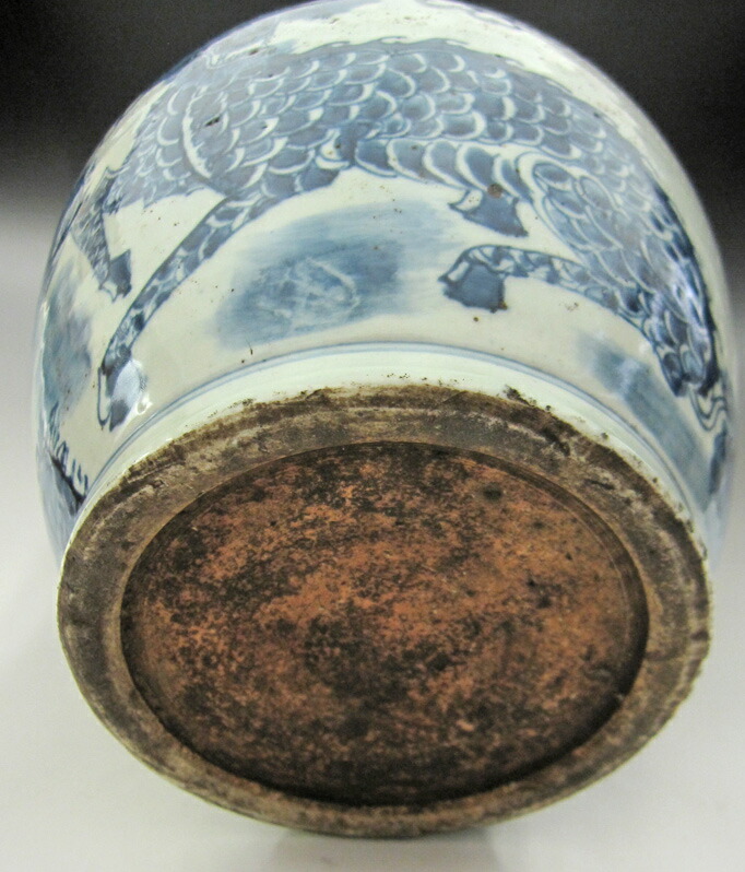 楽天市場】景徳鎮 染付麒麟文壺 高さ約23.5cm 中国美術 陶磁器 希少