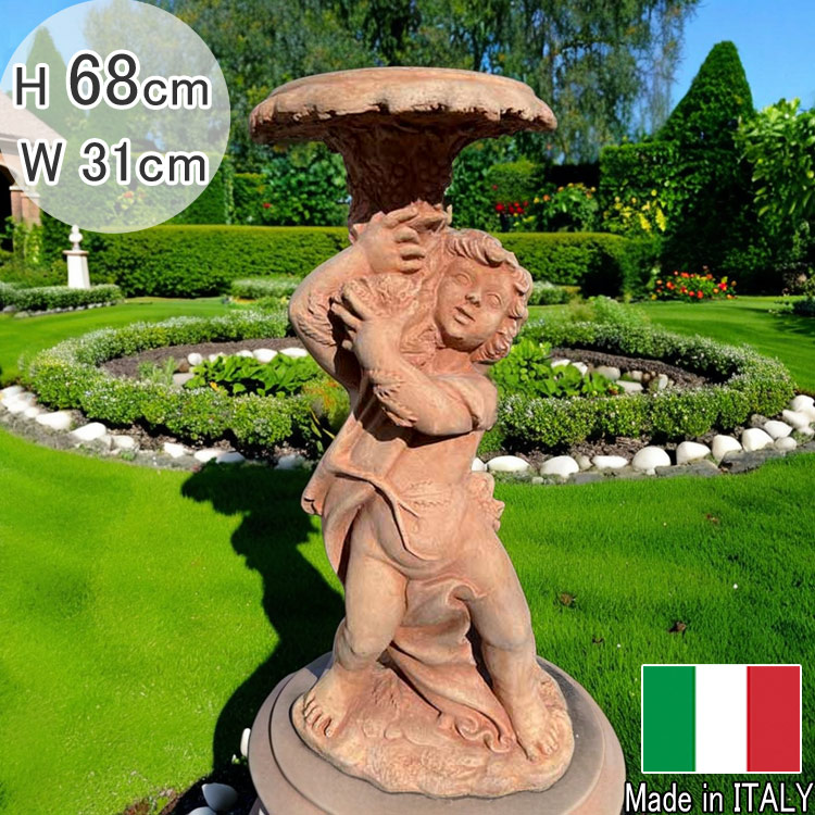楽天市場】イタリア製 テラコッタ エンジェル オブジェ 置物 高さ68cm