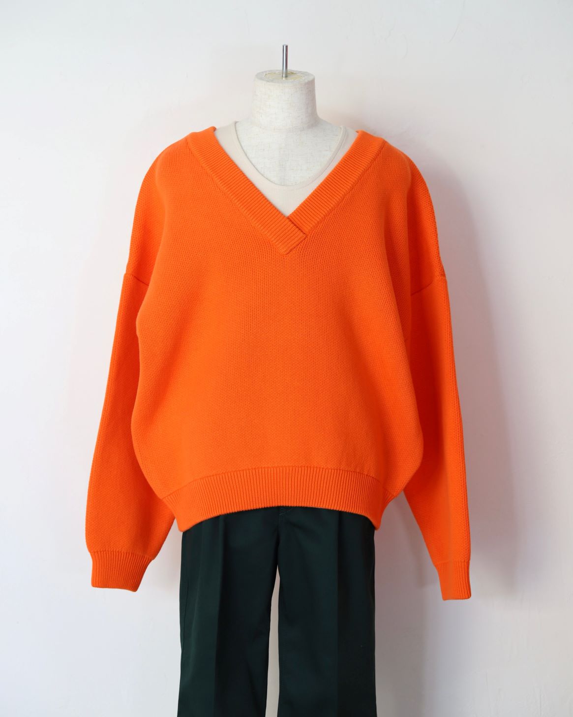 楽天市場】AMBERGLEAM Cotton V neck Sweater コットンVネックセーター