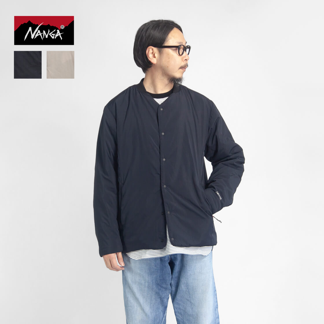 楽天市場】NANGA ナンガ ノーカラーソフトダウンカーディガン メンズ