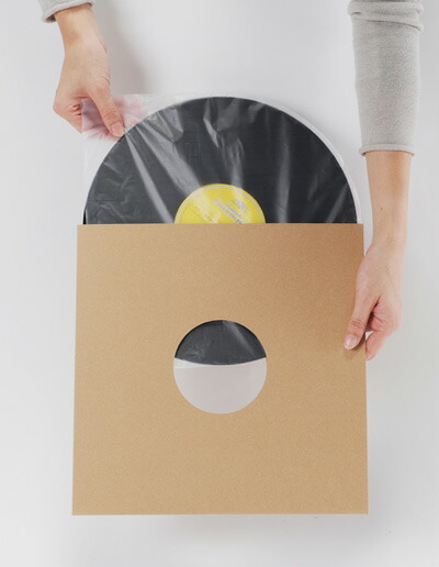 楽天市場】LPレコードジャケット 特厚紙製 両穴 クラフト茶 50枚セット