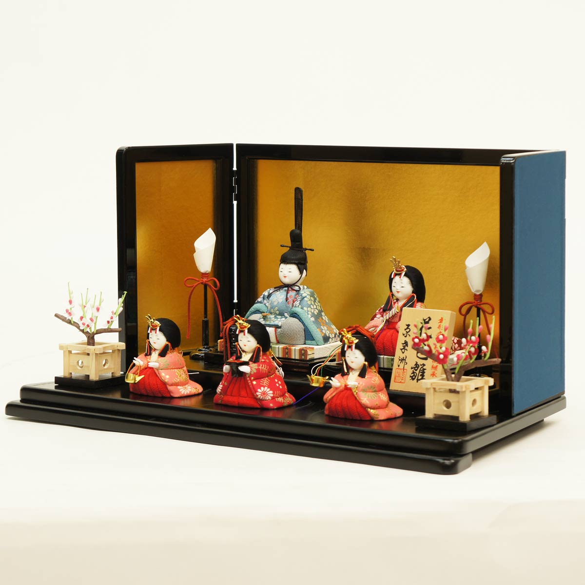 楽天市場】雛人形 コンパクト 木目込み飾り 原孝州作 花色雛 木目込み