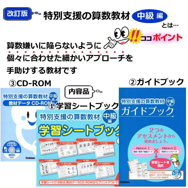 改訂版 特別支援の国語·算数教材 中級編2点 改訂版 特別支援の国語