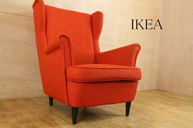 楽天市場】美品 IKEAイケア STRANDMON ウィングチェアー ソファ 北欧
