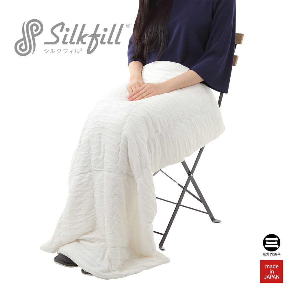 楽天市場】SilkFill 洗えるシルクひざ掛け 約100×70cm アイボリー 絹