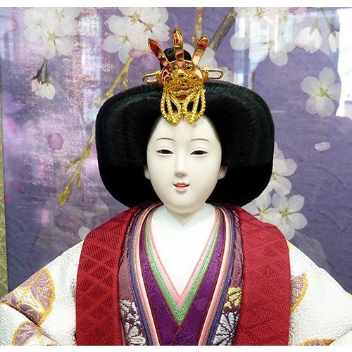 楽天市場】雛人形 立ち雛 親王飾り 千匠 京八番 有職雛 本押し花屏風