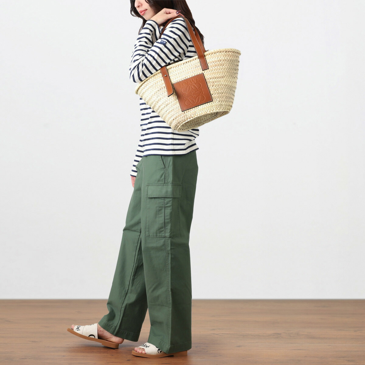 楽天市場】ロエベ LOEWE バスケットバッグ トートバッグ ベージュ