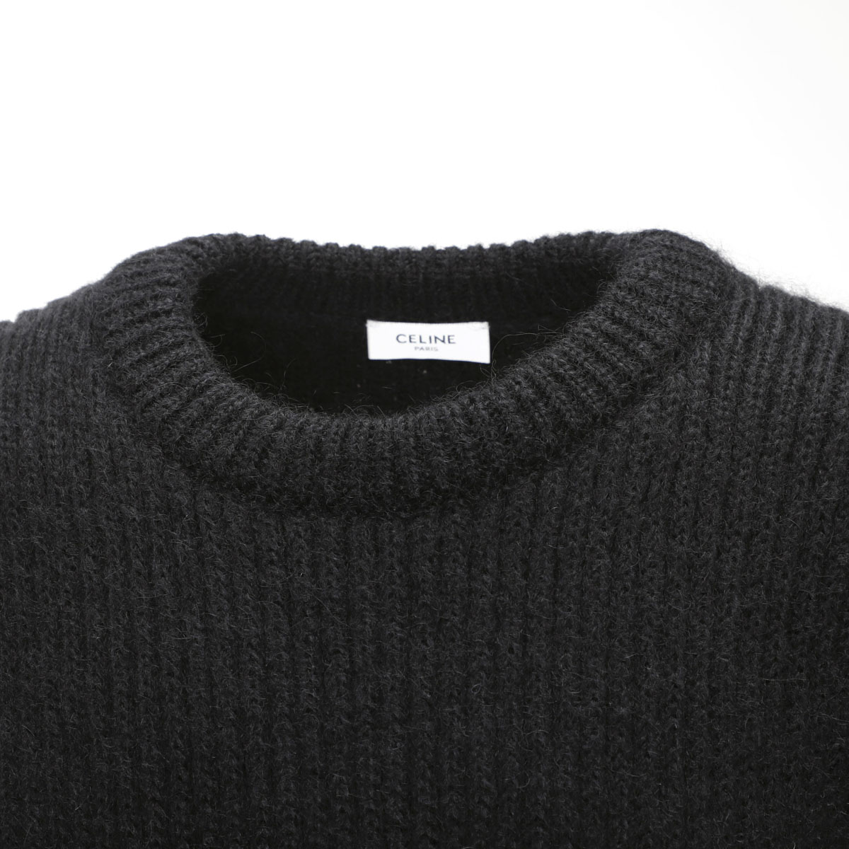 楽天市場】セリーヌ CELINE クルーネック ニット ブラック メンズ