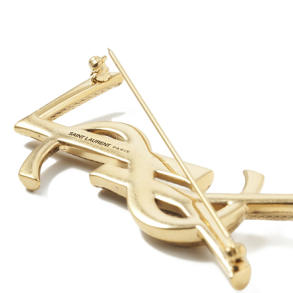 楽天市場】サンローラン SAINT LAURENT ブローチ ゴールド レディース