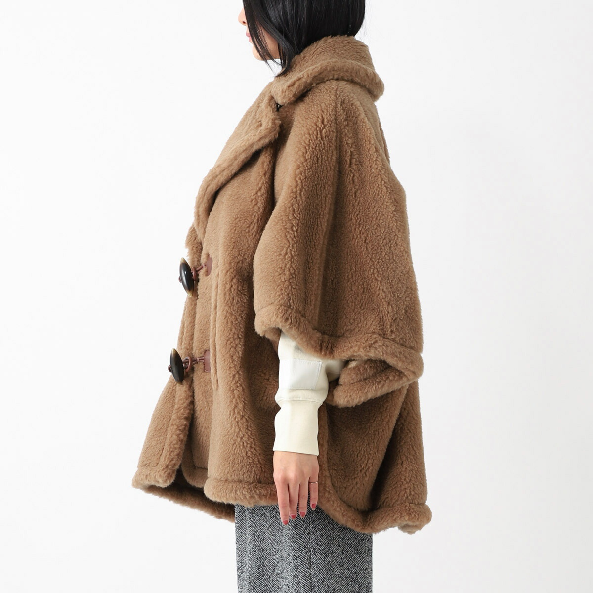 楽天市場】マックスマーラ Max Mara ケープ ポンチョ ブラウン