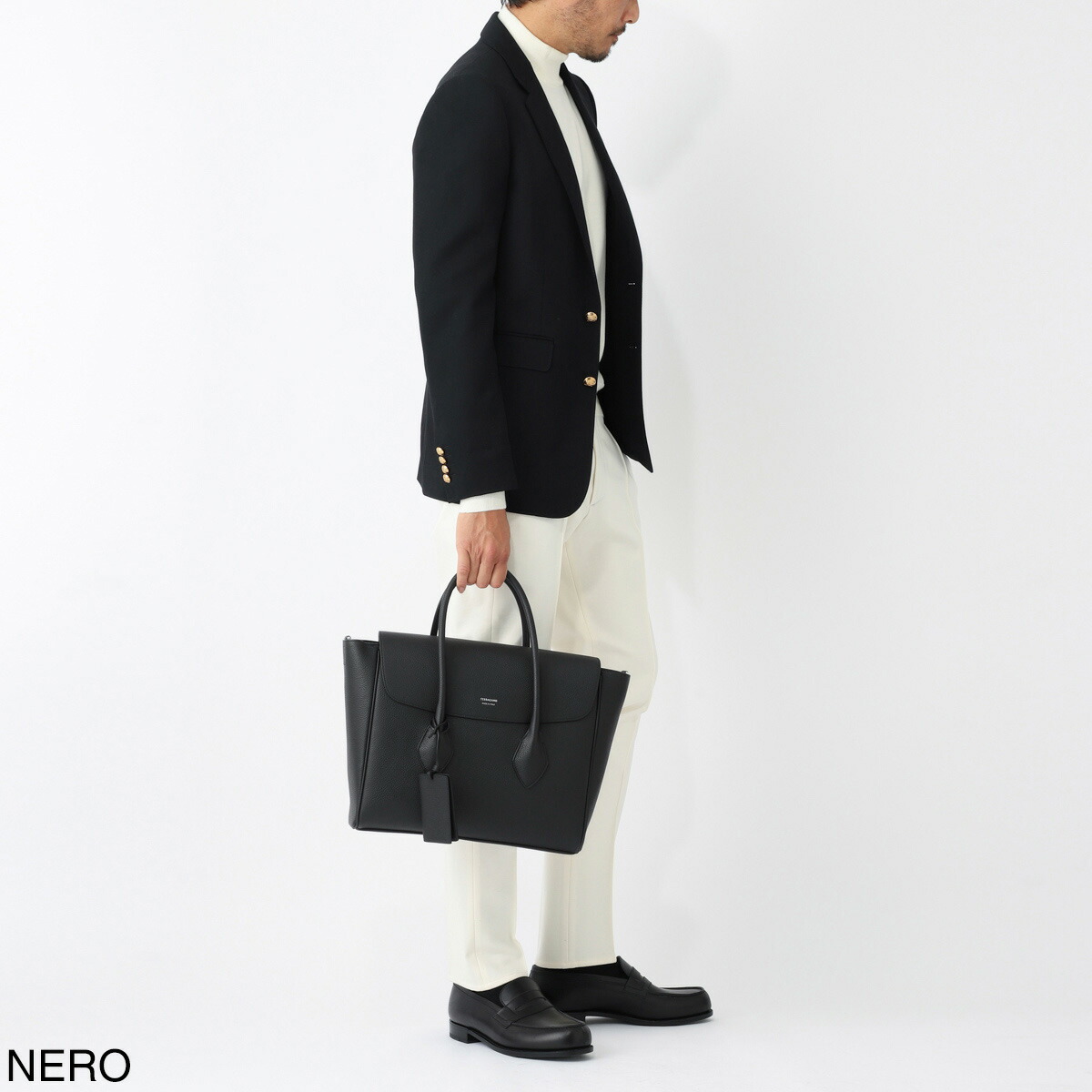 楽天市場】フェラガモ FERRAGAMO ブリーフケース ブラック メンズ