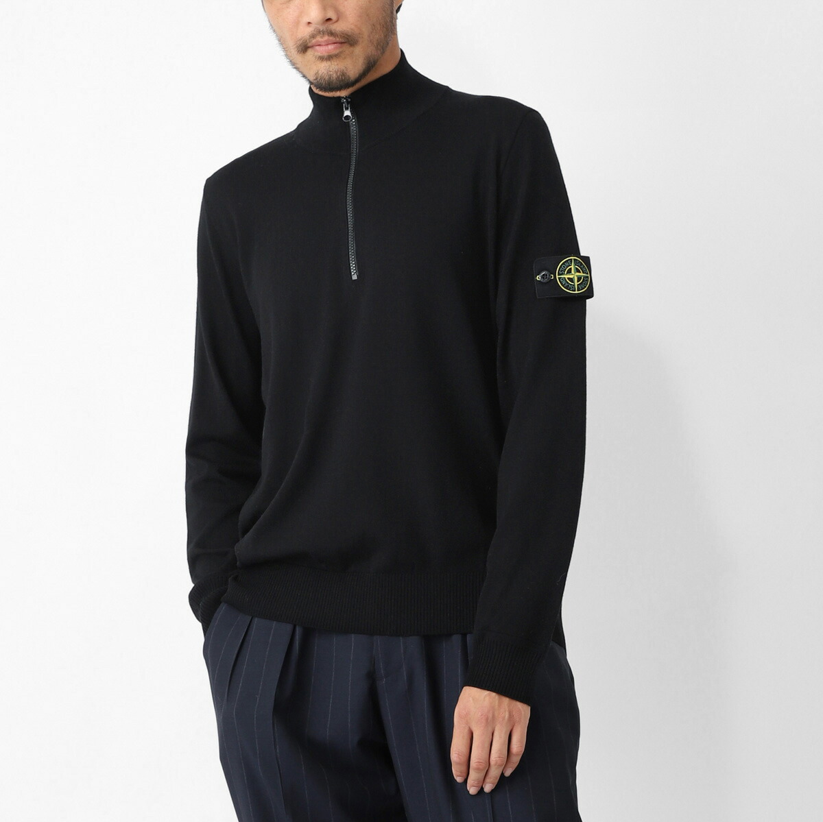 楽天市場】ストーンアイランド STONE ISLAND ハーフジップニット