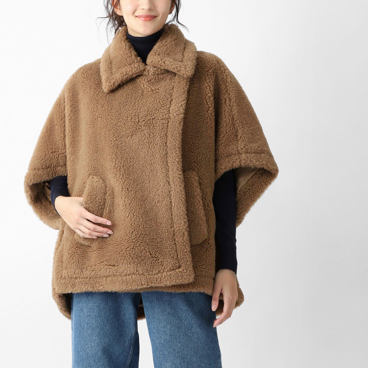 楽天市場】マックスマーラ Max Mara ケープ ポンチョ ブラウン